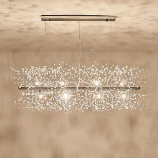Lustra Lustre Laiton Linéaire Cristal Branche