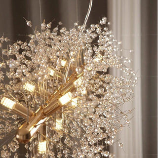 Lustra Lustre Laiton Linéaire Cristal Branche