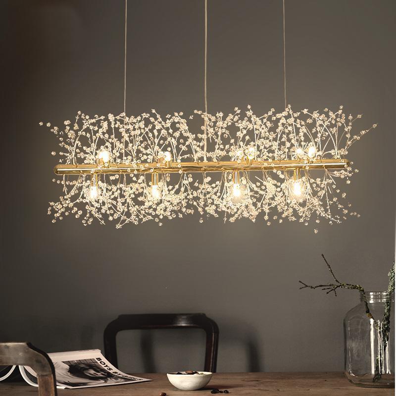 Bastiana Lustre Laiton Linéaire Cristal Branche