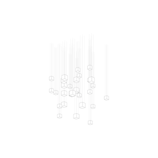 Crystal Pixels Customize Chandelier-Neutral Decor