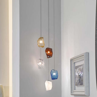 Crystal Rock Cluster Pendant Light-Neutral Decor