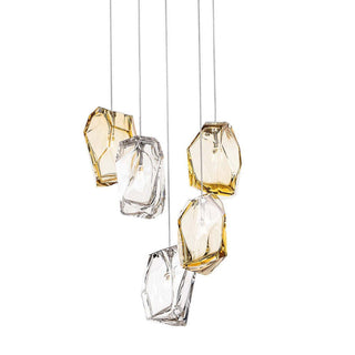 Crystal Rock Cluster Pendant Light-Neutral Decor