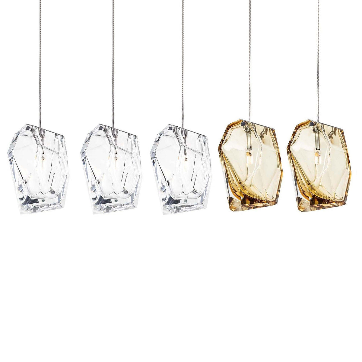 Crystal Rock Cluster Pendant Light-Neutral Decor