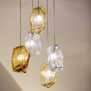 Crystal Rock Cluster Pendant Light-Neutral Decor