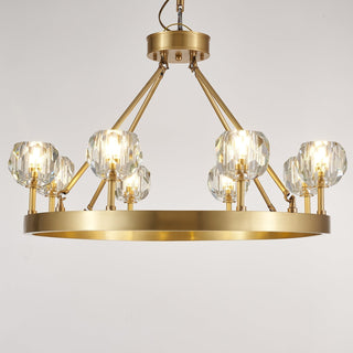 Syzorisra Lustre Cristal Laiton Moderne