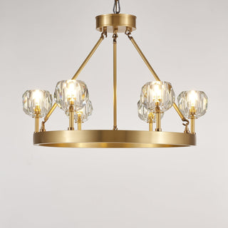 Syzorisra Lustre Cristal Laiton Moderne