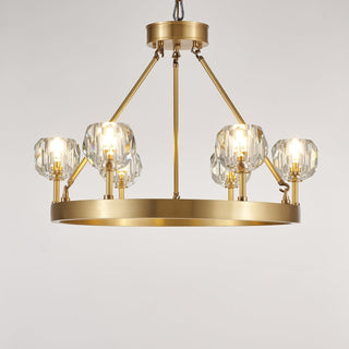 Syzorisra Moderne Lustre en Laiton à Globes de Cristal