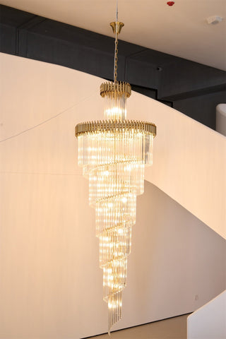 Eurmirila Lustre Luxueux en Cristal en Spirale