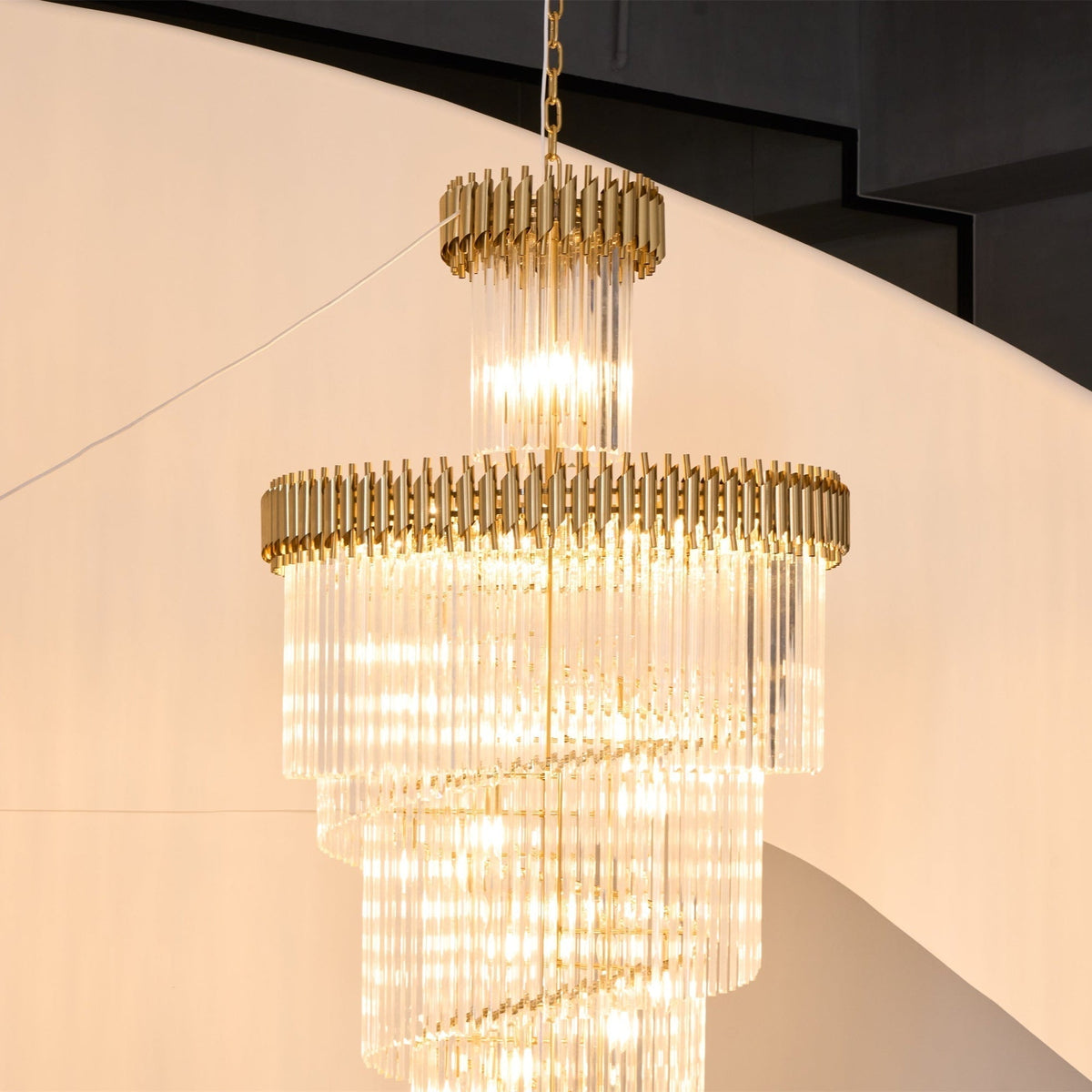 Eurmirila Lustre Luxueux en Cristal en Spirale