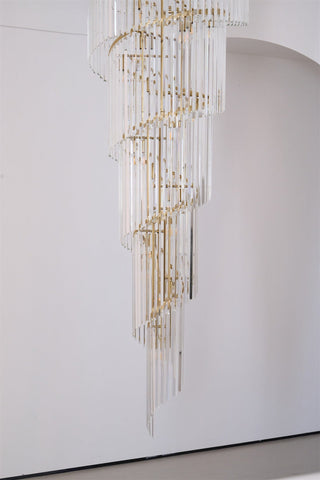 Eurmirila Lustre Luxueux en Cristal en Spirale
