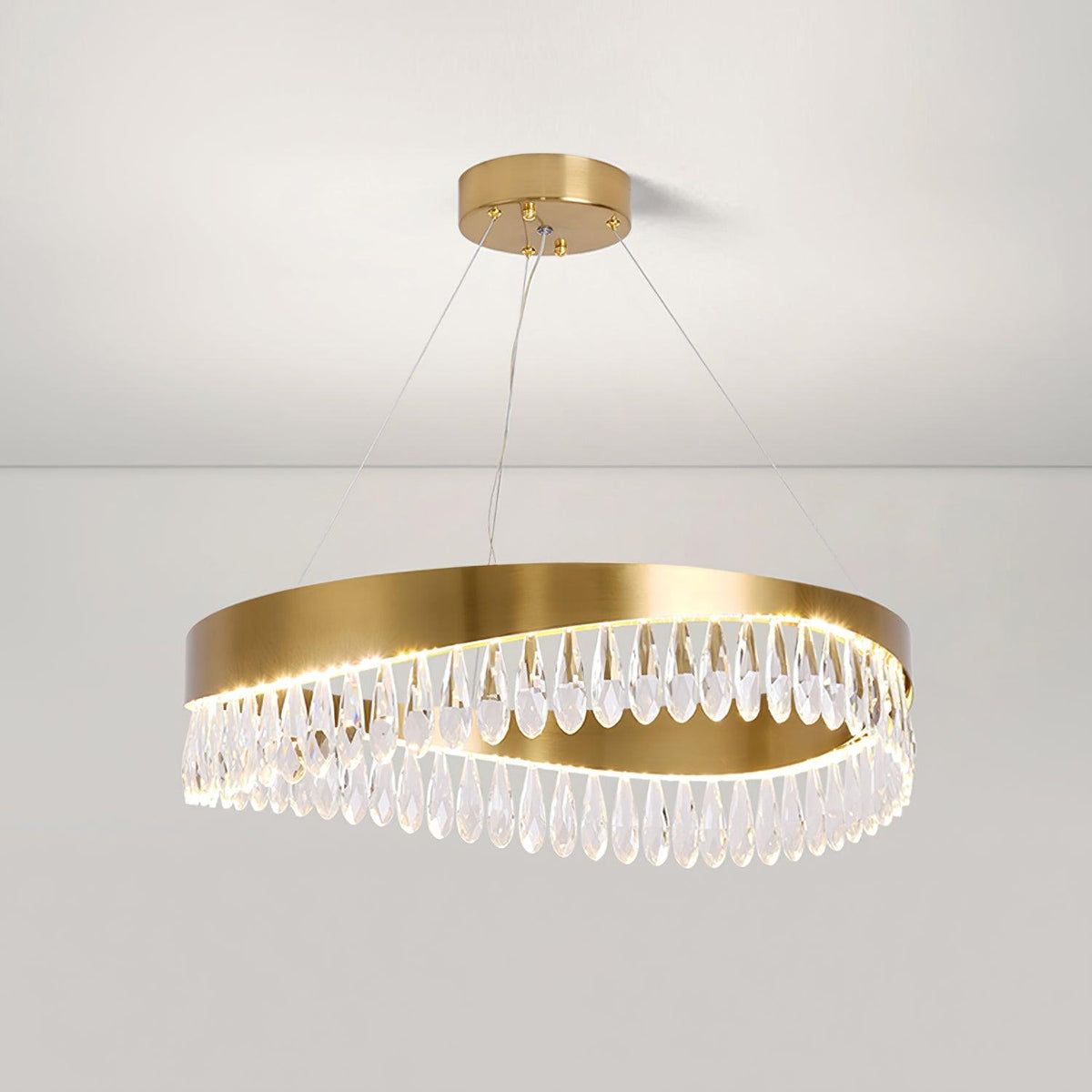 Alvaira Lustre Anneau en Cristal Poli