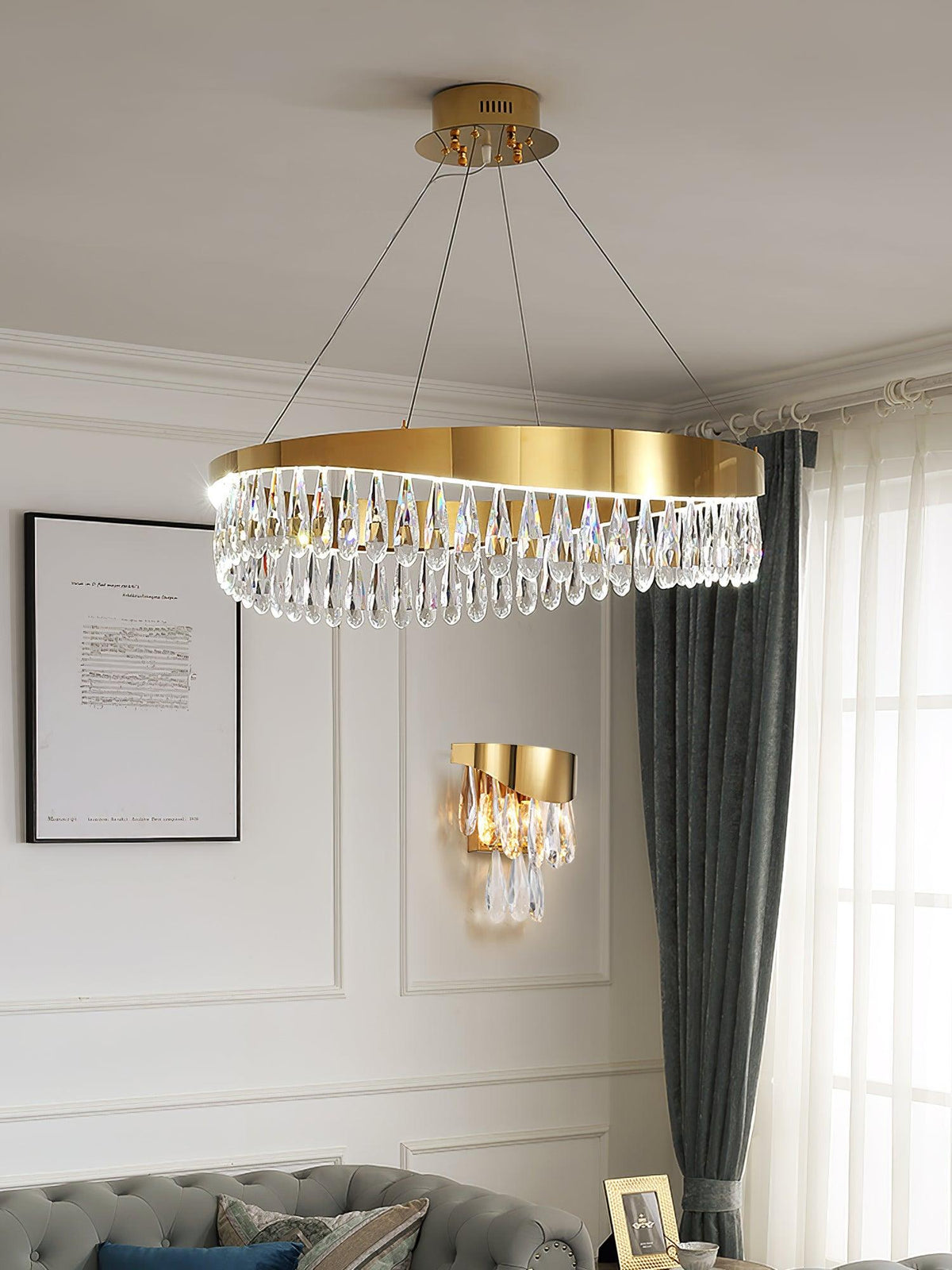 Alvaira Lustre Anneau en Cristal Poli