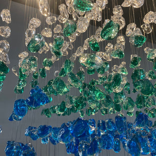 Crystal Stone Chandelier-Neutral Decor