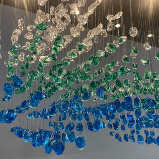 Crystal Stone Chandelier-Neutral Decor