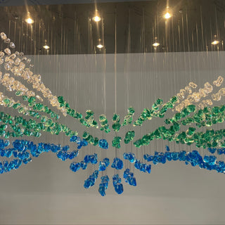 Crystal Stone Chandelier-Neutral Decor