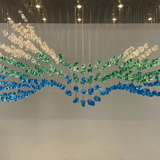 Crystal Stone Chandelier-Neutral Decor