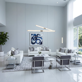 Crystal Stream Linear Pendant Lamp-Neutral Decor