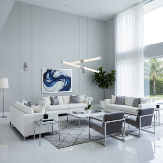 Crystal Stream Linear Pendant Lamp-Neutral Decor