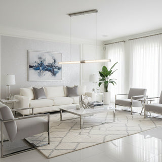 Crystal Stream Linear Pendant Lamp-Neutral Decor