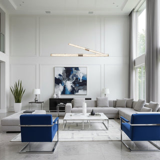 Crystal Stream Linear Pendant Lamp-Neutral Decor