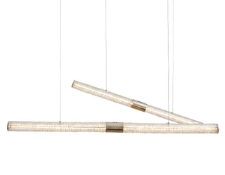 Crystal Stream Linear Pendant Lamp-Neutral Decor
