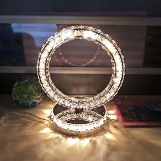 Ivor Lampe de Table Cristal Rings