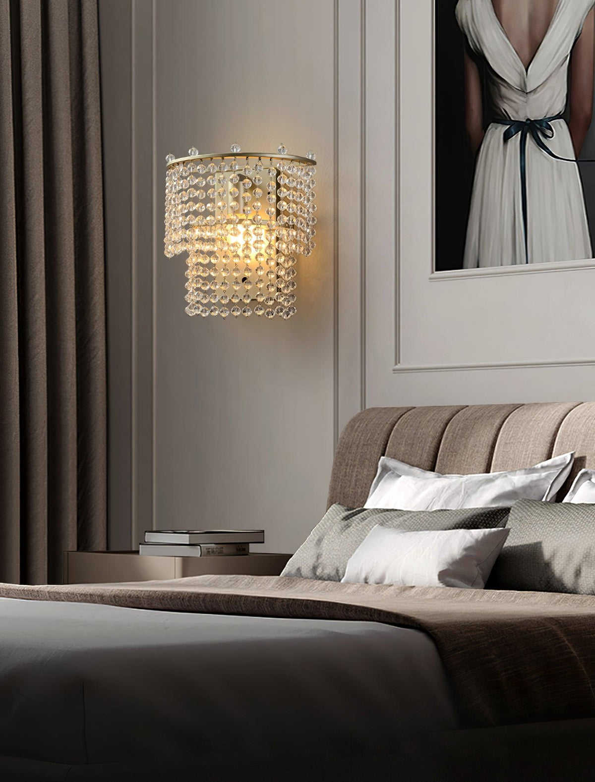 Dova Applique Murale Cascade de Cristal