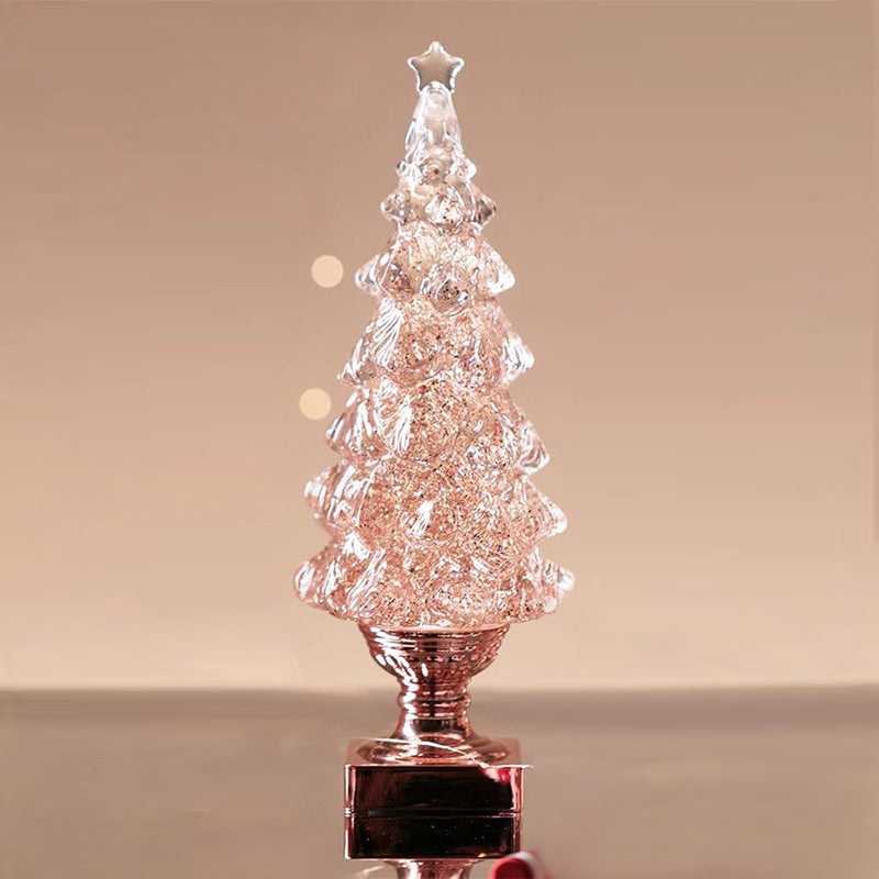 Crystal Lampe à Poser Sapin de Noël (Batterie Intégrée)