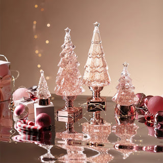 Crystal Lampe à Poser Sapin de Noël (Batterie Intégrée)