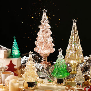 Crystal Lampe à Poser Sapin de Noël (Batterie Intégrée)