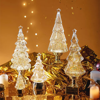 Crystal Lampe à Poser Sapin de Noël (Batterie Intégrée)