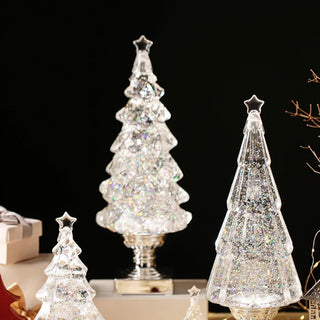 Crystal Lampe à Poser Sapin de Noël (Batterie Intégrée)