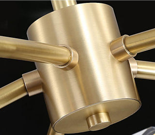Lustra Suspension Lampe Boule en Cristal et Laiton en Grappe