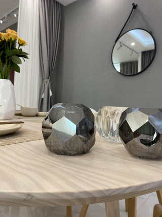 Lustra Suspension Lampe Boule en Cristal et Laiton en Grappe