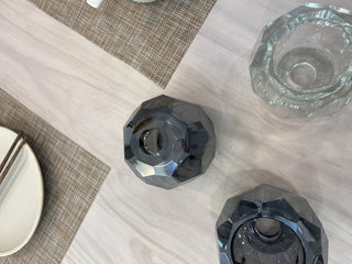 Lustra Suspension Lampe Boule en Cristal et Laiton en Grappe