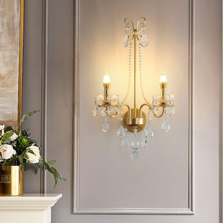Nydoraris Applique Murale Cristal Chaîne de Perles Élégance