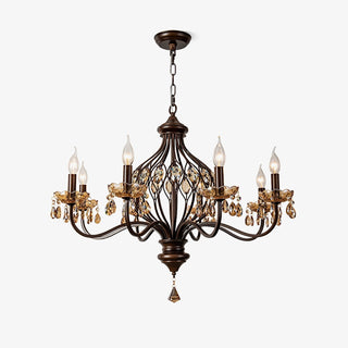 Enorel Lustre en Bronze Vintage avec Cristaux
