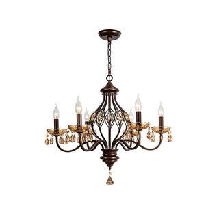 Enorel Lustre en Bronze Vintage avec Cristaux