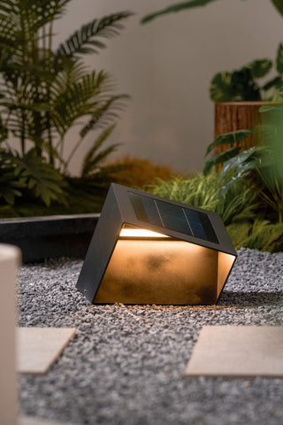Evsore Lampe Solaire Extérieure Unique Cube Jardin