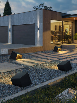 Evsore Lampe Solaire Extérieure Unique Cube Jardin