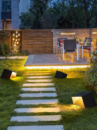 Evsore Lampe Solaire Extérieure Unique Cube Jardin
