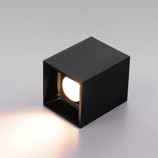 Lustra Plafonnier Cube Carré Noir Projecteur
