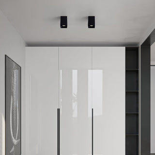 Lustra Plafonnier Cube Carré Noir Projecteur