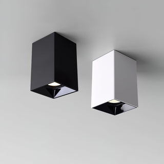 Lustra Plafonnier Cube Carré Noir Projecteur