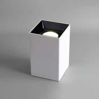 Lustra Plafonnier Cube Carré Noir Projecteur
