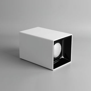 Lustra Plafonnier Cube Carré Noir Projecteur