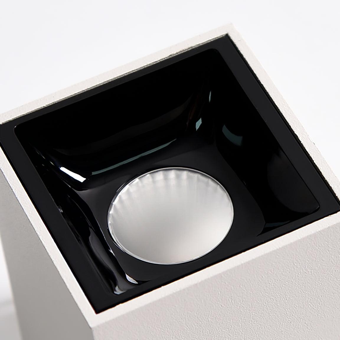 Toraine Plafonnier Cube Carré Noir Projecteur