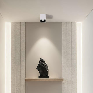 Lustra Plafonnier Cube Carré Noir Projecteur