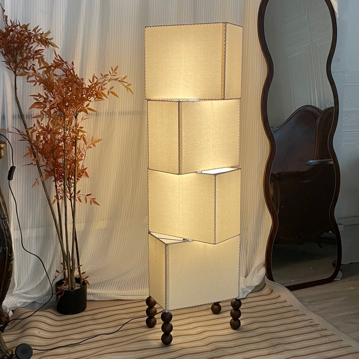 Kian Lampadaire en Tissu Moderne