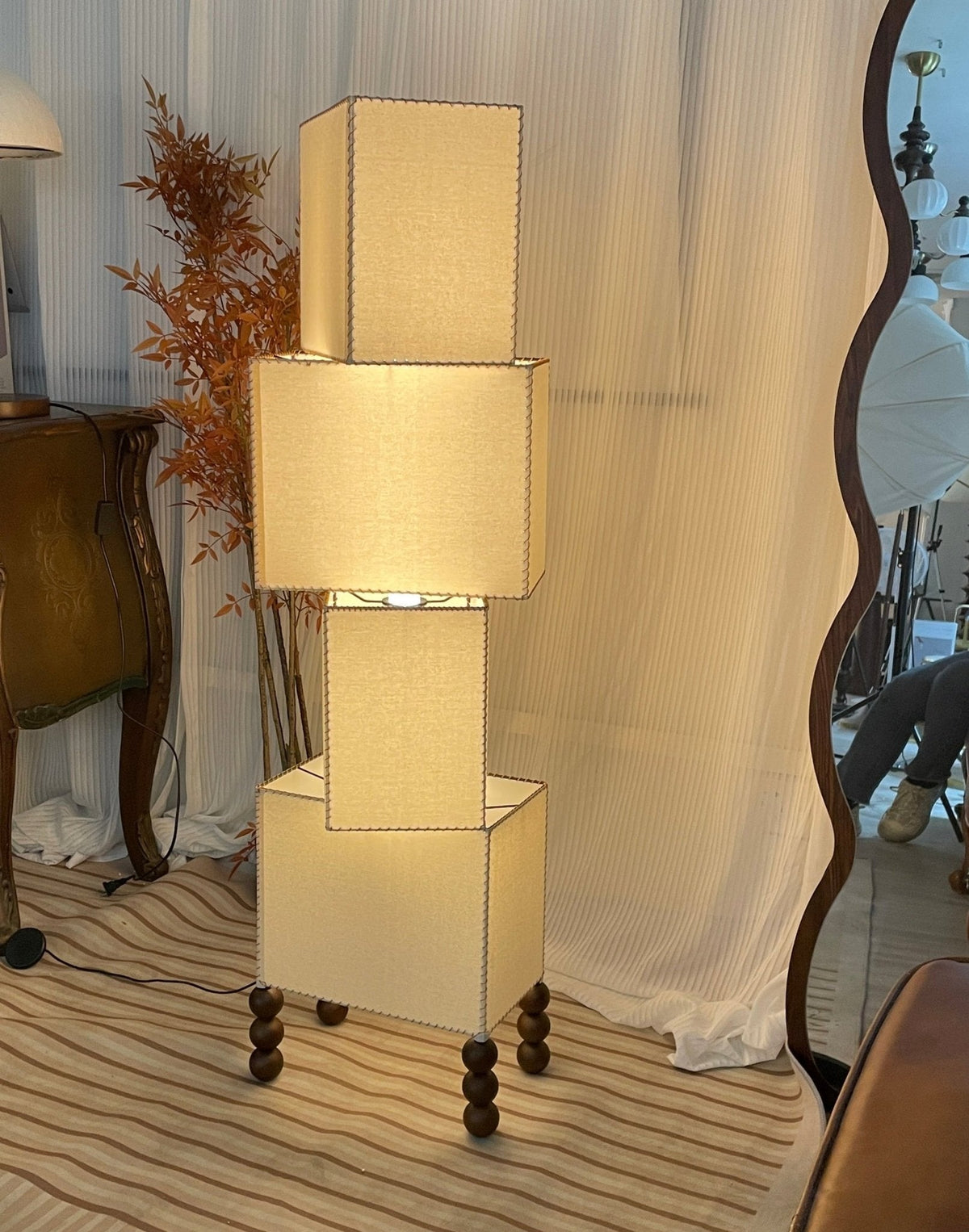 Kian Lampadaire en Tissu Moderne